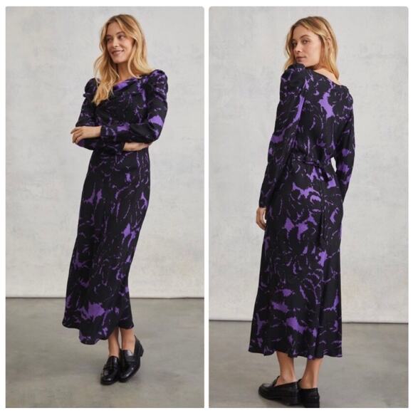 Hope for Flowers Tracy Reese Bailey Maxi Dress Size Small Long Sleeve Belted - Picture 13 of 13